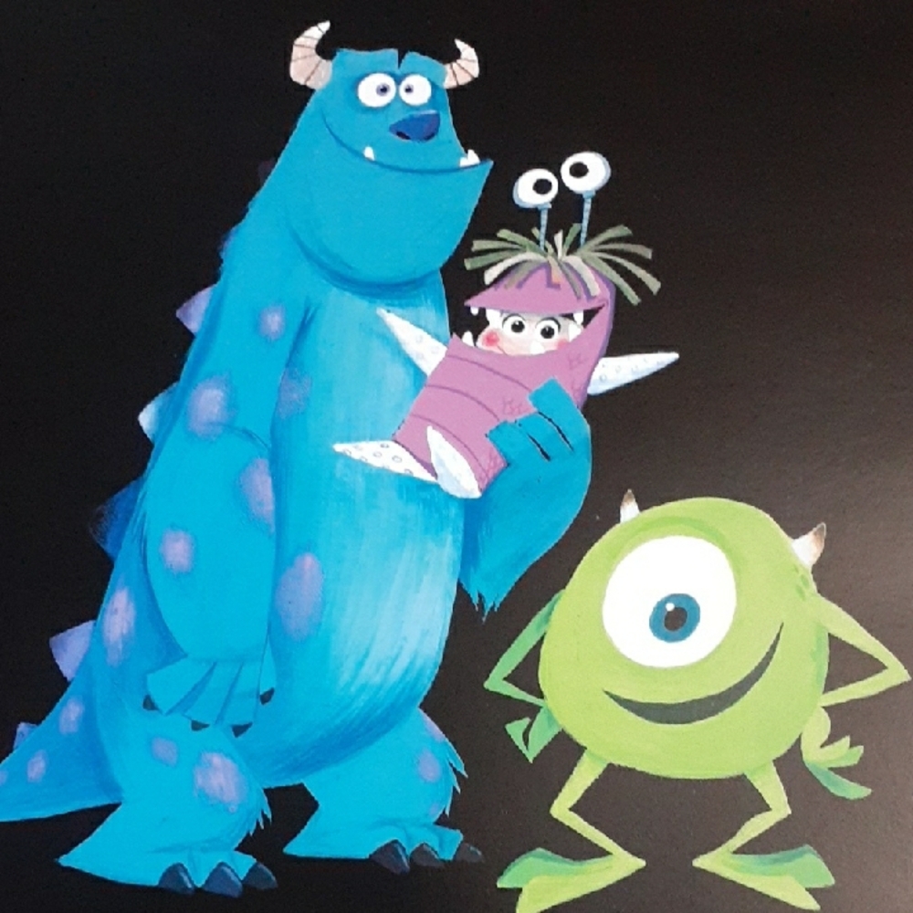 Monsters Inc. Art Print with Sulley and Mike